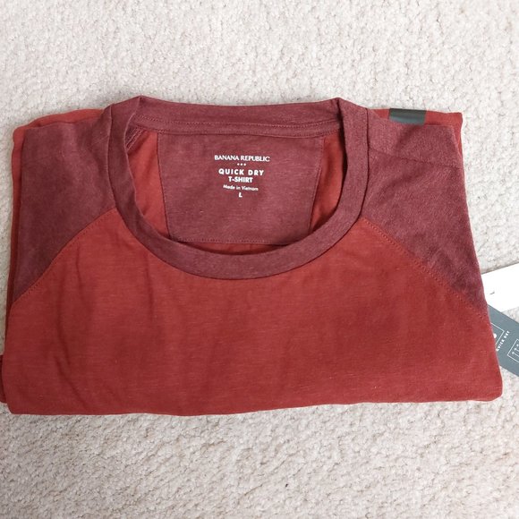 NEW Banana Republic Factory Long Sleeve t shirt Men's Size L RED - Picture 2 of 3